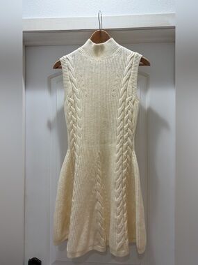 NWT Stitch and feather cable knit mini dress